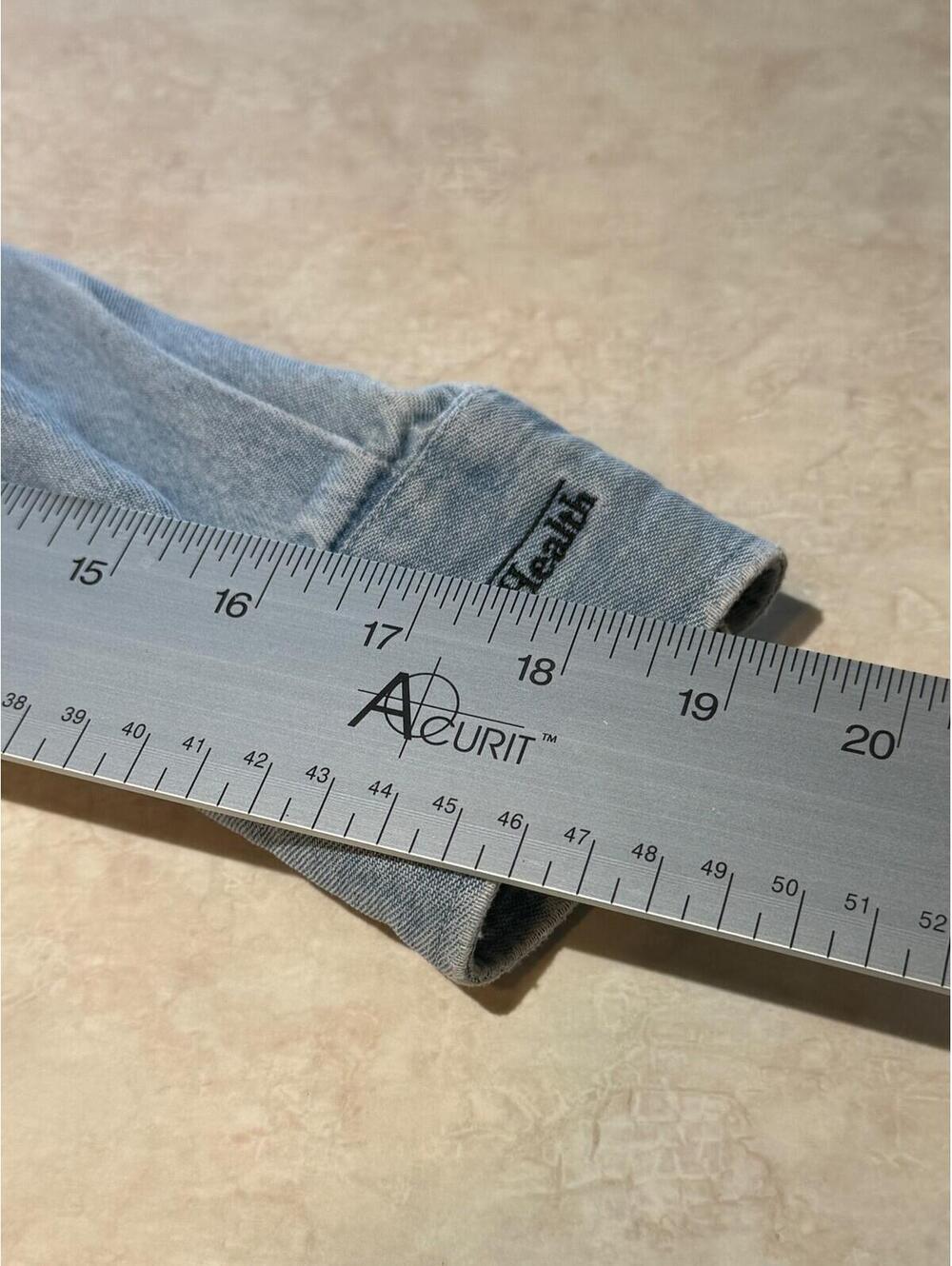 Cutter & Buck Shirt Mens L Light Blue Denim Long Sleeve Button Up Pfizer Logo - Picture 4 of 11